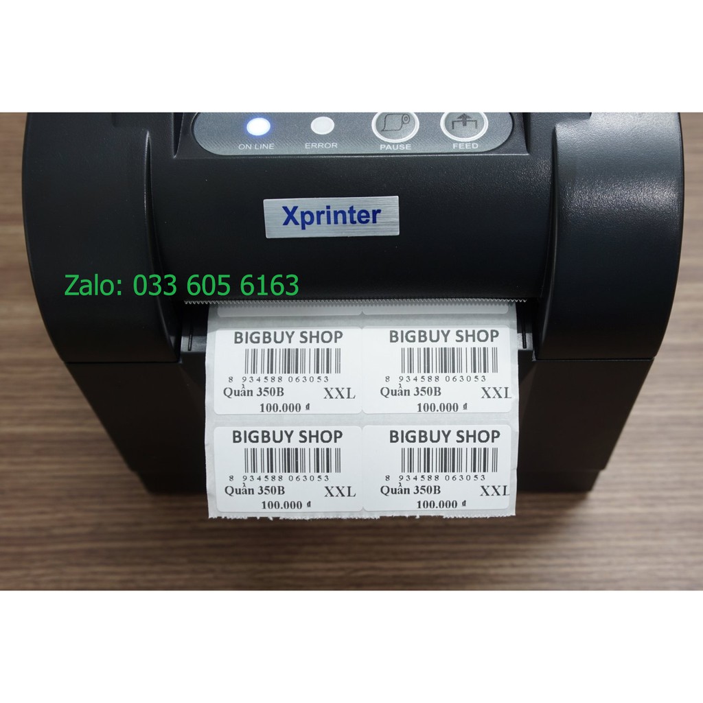 Máy in tem mã vạch 2 tính năng Xprinter 350B hàng chính hãng - Máy móc pha chế TV