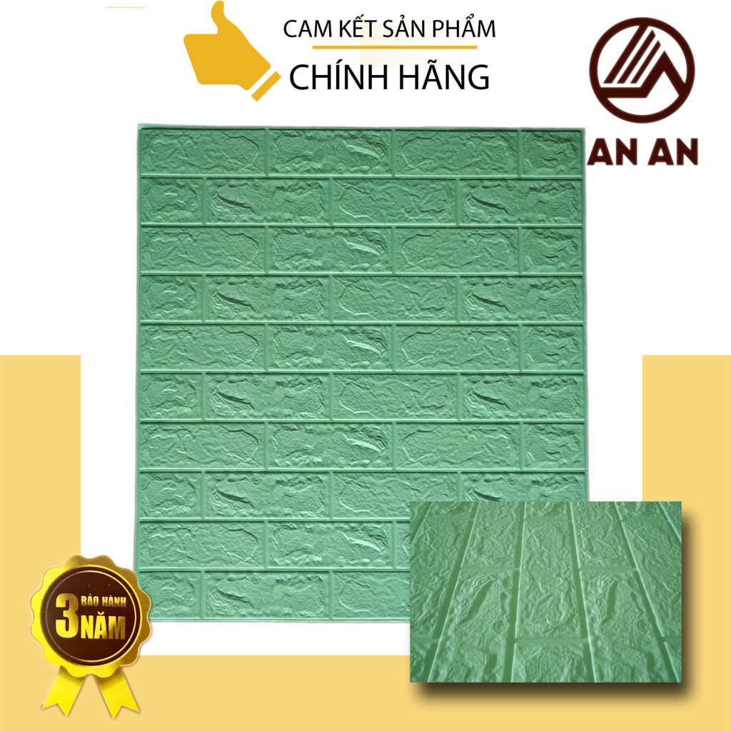 Xốp Dán Tường Giả Gạch Cao Cấp - Chính Hãng AN AN, Kích Thước 70x77cm