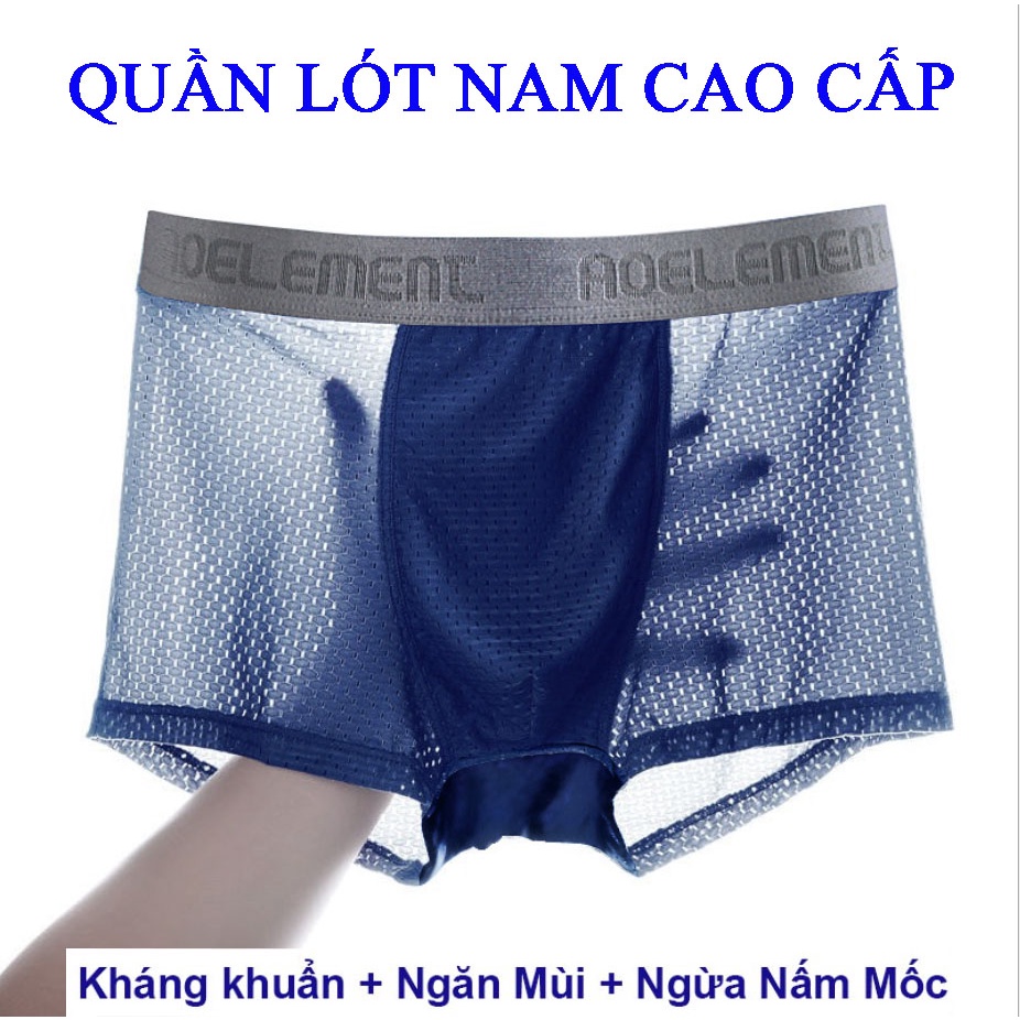 Quần lót nam Aoelement kháng mùi kháng khuẩn boxer chun đúc, quần sịp đùi nam cotton cao cấp thông hơi thoáng khí.