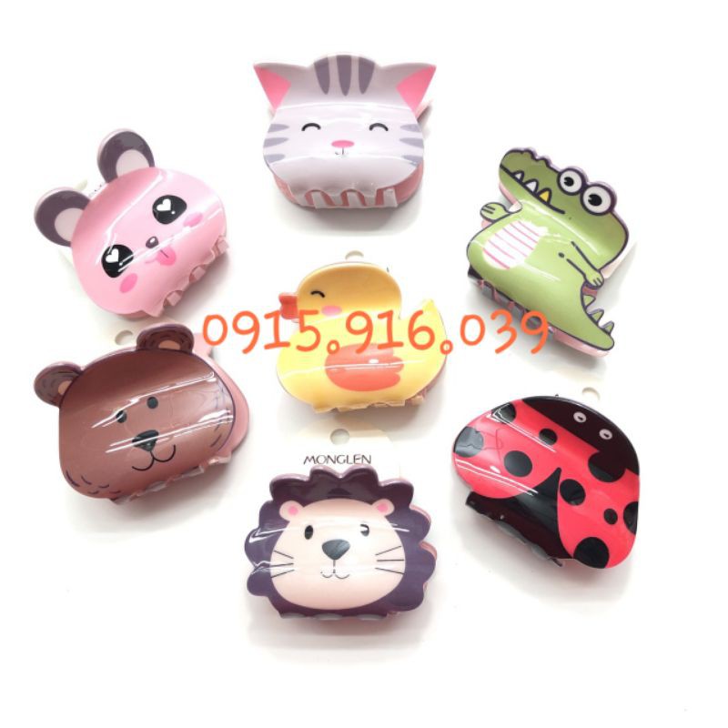 Kẹp Tóc Động Vật Cute 6 Răng, Kẹp càng cua hình thú