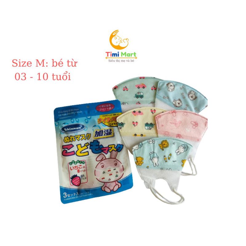 Set 5 khẩu trang 3D Shinmom cho bé từ 0 đến 5tuổi
