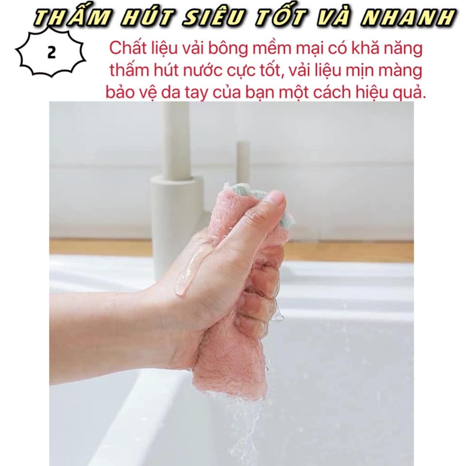 Khăn Bông Lau Bếp, Lau Tay, Lau Chén Bát - Khăn Vệ Sinh Đa Năng 2 Mặt Siêu Thấm Hút - SHOPFORGIRL | BigBuy360 - bigbuy360.vn