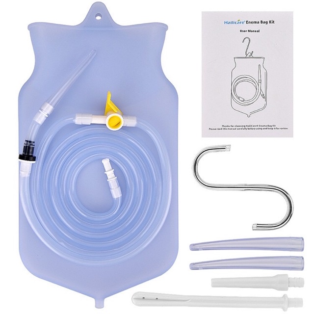 Bộ Dụng Cụ Thụt Tháo Đại Tràng, Thải Độc Đại Tràng, Túi Súc Ruột Hailicare Enema Bag Kit