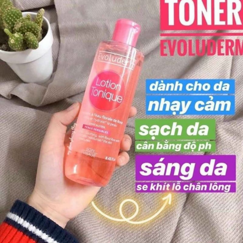 Toner Evoluderm Lotion Tonique 250ml hàng chính hãng