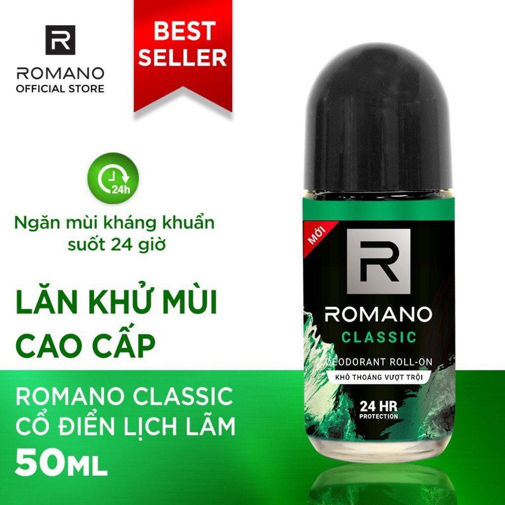 Lăn khử mùi Romano các loại 50ml