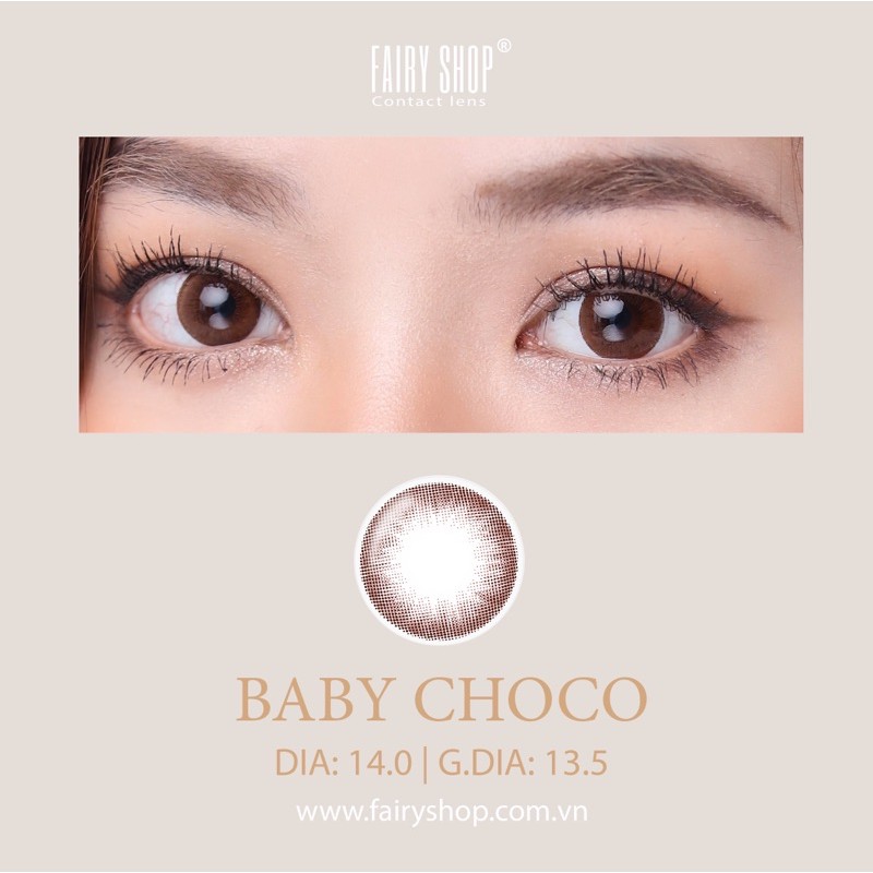 Kính áp tròng Baby Choco 3Da choco 14.0mm - Kính Áp Tròng FAIRY SHOP CONTACT LENS