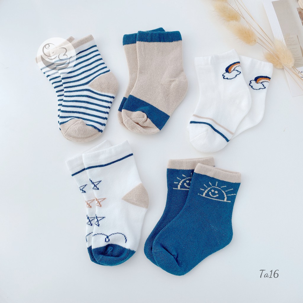 TA16 Set 4 đôi tất cầu vồng cho bé của Mama Ơi-Thời trang cho bé