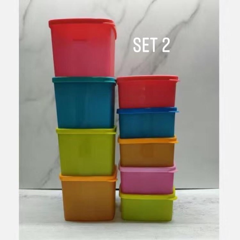 Set Tupper ware 9 món ngăn mát!