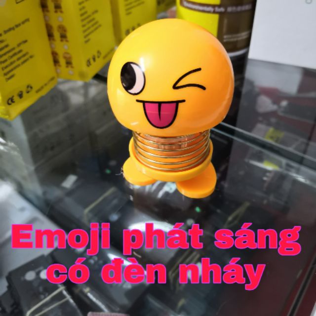 Emoji lò xo nhún có đèn nháy phát sáng/ Con lắc lò xo