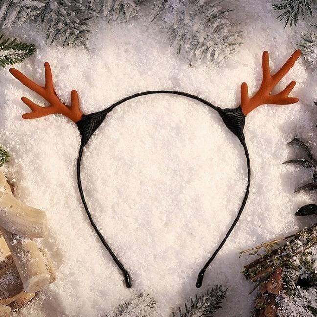 Cài tóc kiểu sừng tuần lộc phong cách Giáng sinh