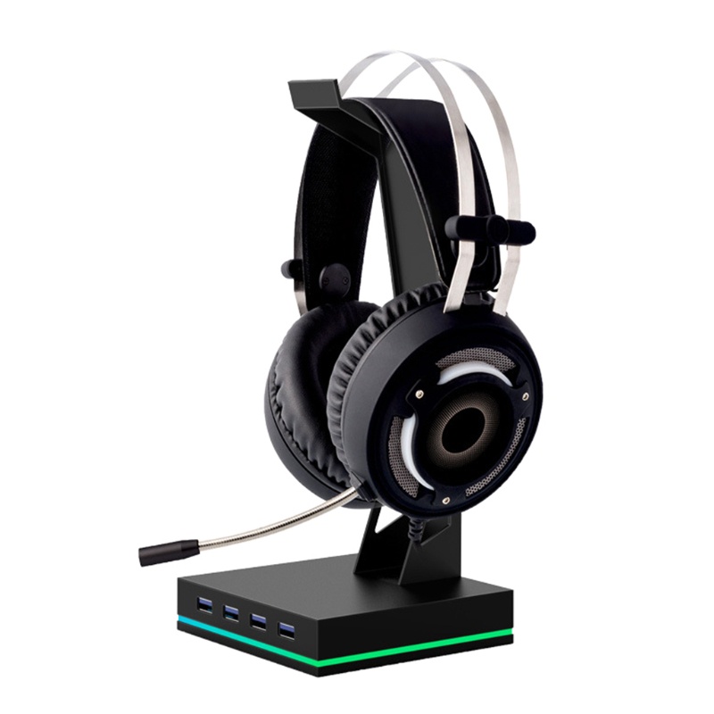 Giá Đỡ Tai Nghe Chơi Game Để Bàn Cổng USB Màu Dạ Quang