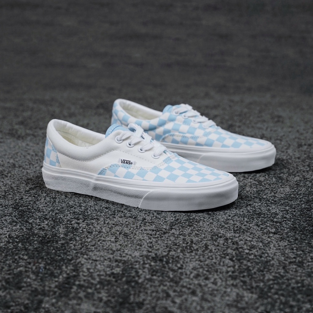 Giày Thể Thao Vans Era # 1206 Họa Tiết Ca Rô Xanh Trắng