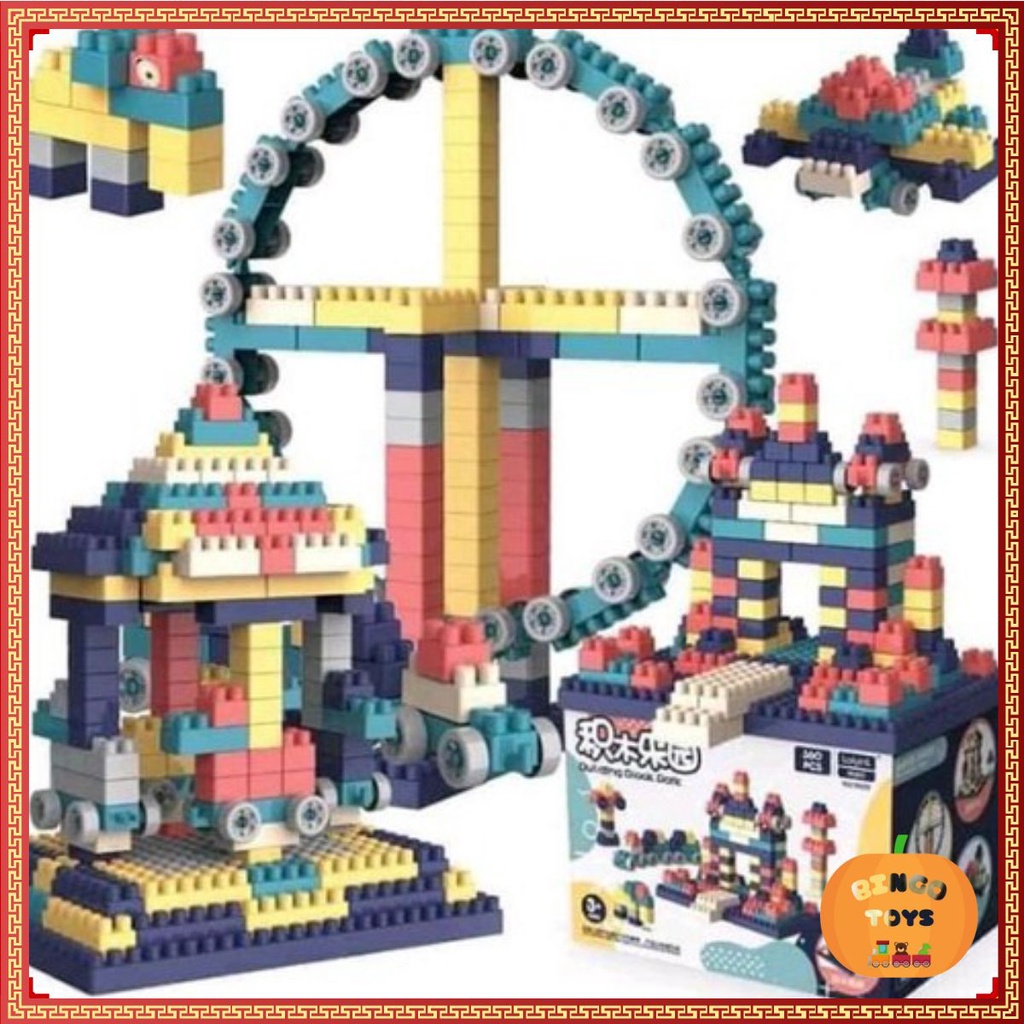 Bộ lắp ráp Lego Xếp Hình Nhật Bản, Hộp 520 Chi Tiết Cho Bé