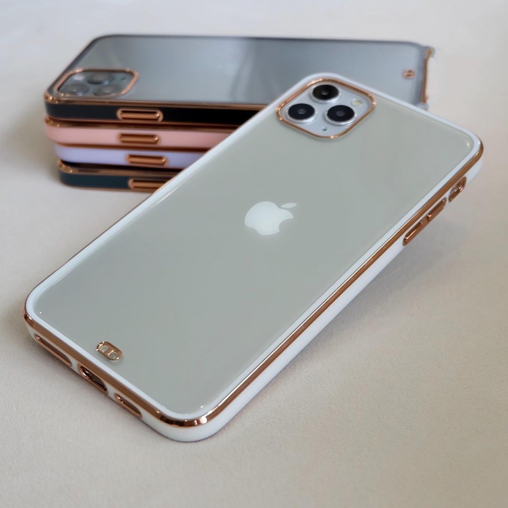 Ốp Likgus mạ viền vuông mạ crom gold cho iphone 11/ 11pro/ 11 promax/ iPhone 12/ 12 mini/ 12 pro/ 12 promax