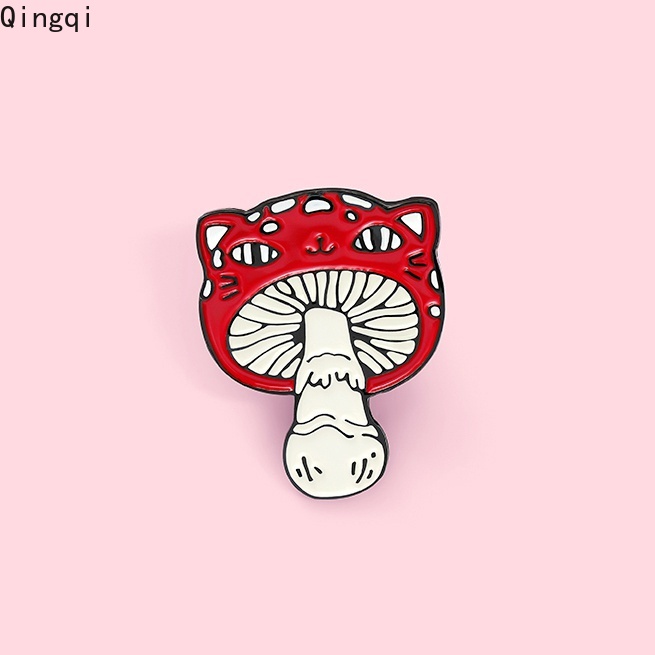 Ghim cài áo trang trí Miss Zoe hình nấm mặt mèo hoạt hình đáng yêu