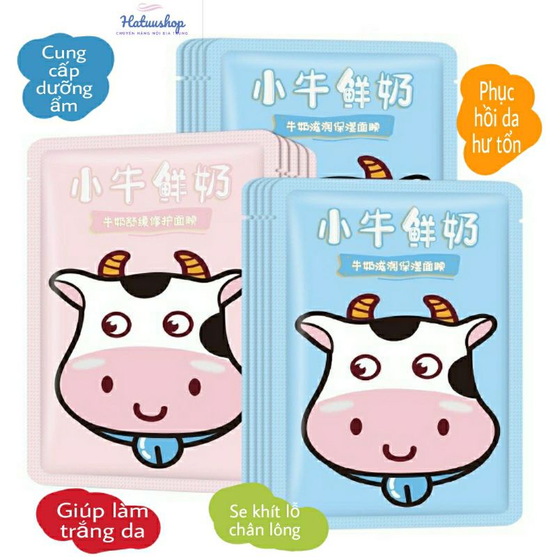 Hộp Mặt Nạ Con Bò Dưỡng Ẩm, Làm Sáng Da