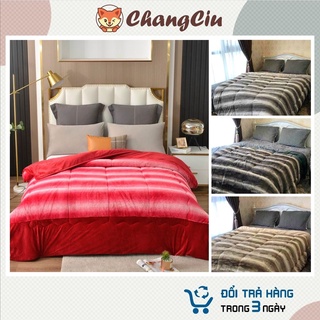 Chăn Lông Cừu Úc Đại Hàn Nặng 4Kg - Hàng Nhập Khẩu Cao Cấp Siêu Ấm Kích Thước 2mx2m3