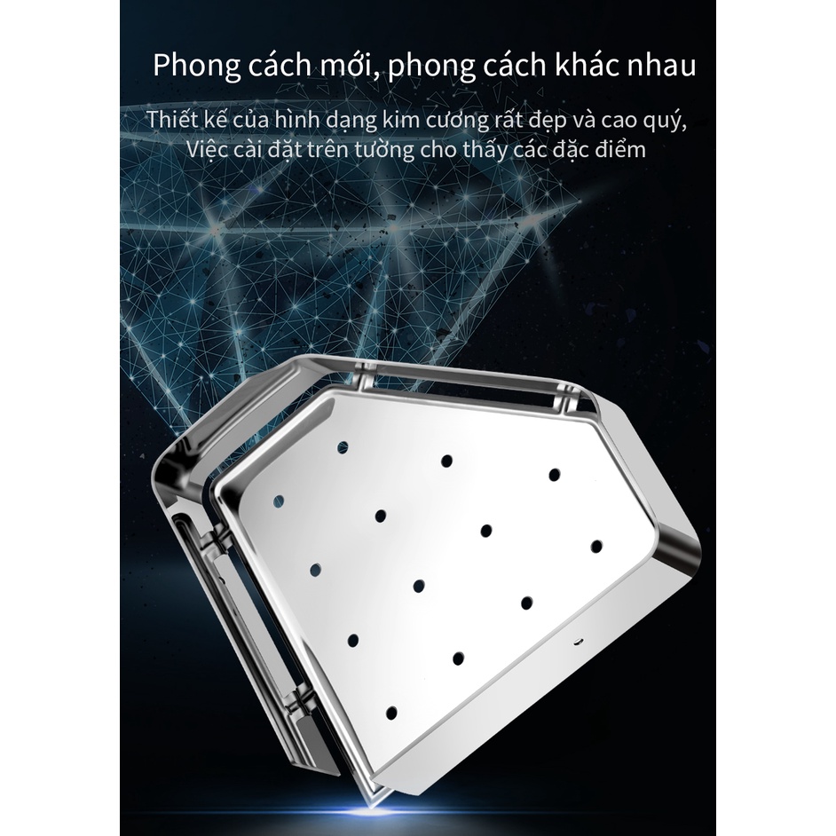 Kệ giữ đồ phòng tắm XINKUNLONG gắn góc tường thép không gỉ 304 siêu dày chất lượng cao