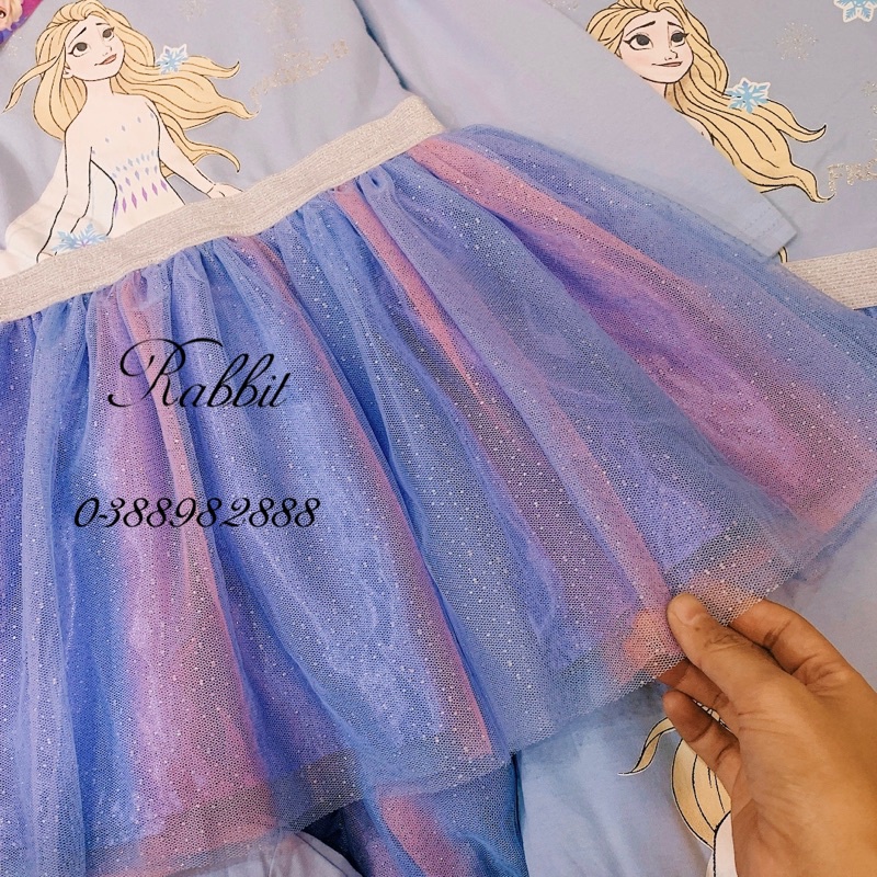 Váy công chúa Elsa chân ren