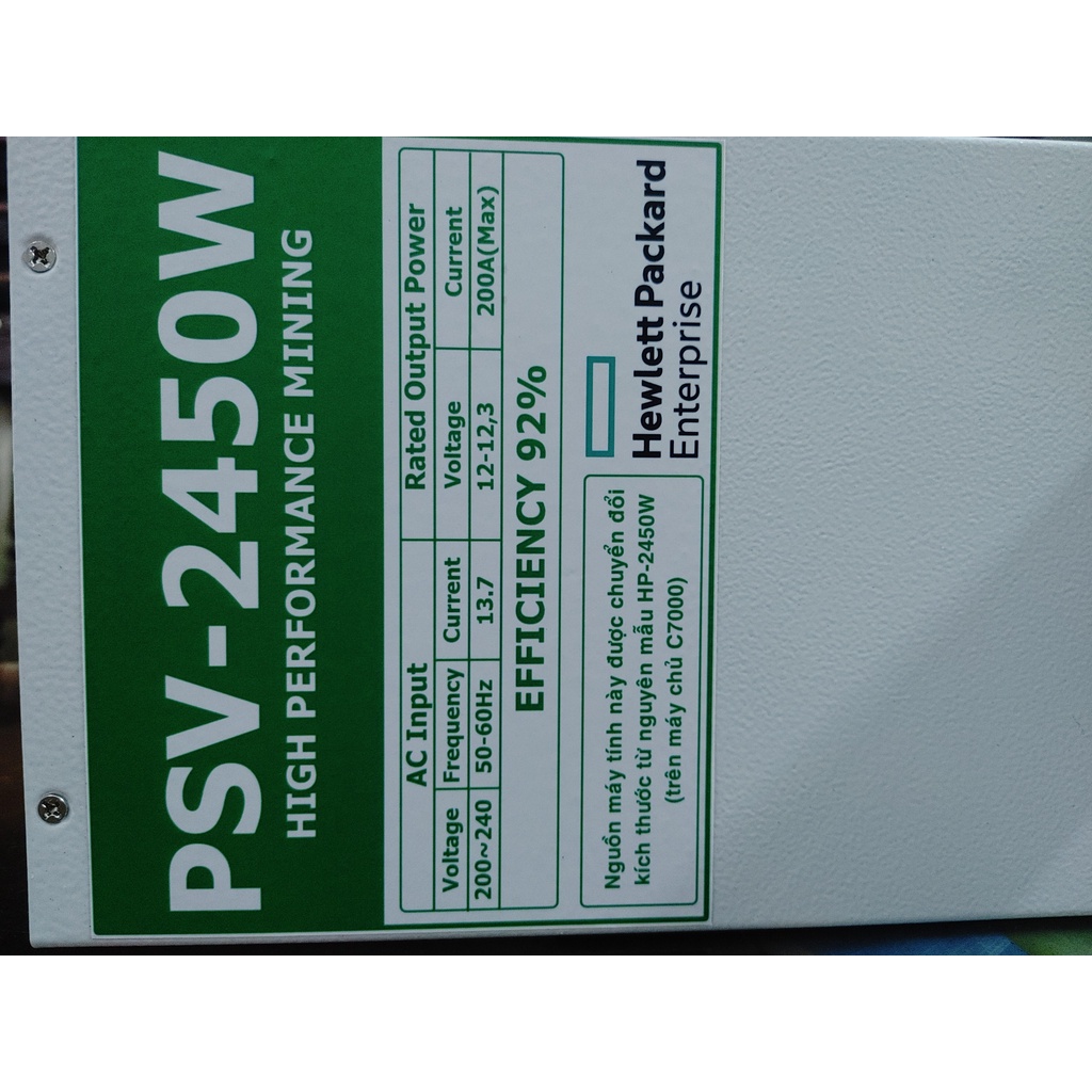 Nguồn Server 2450W HP resize về ATX  8.6*15*35 cm