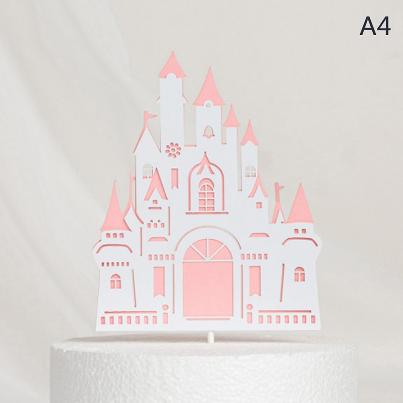 Hàng Có Sẵn - Topper Cắm Bánh Hình Lâu Đài Công Chúa