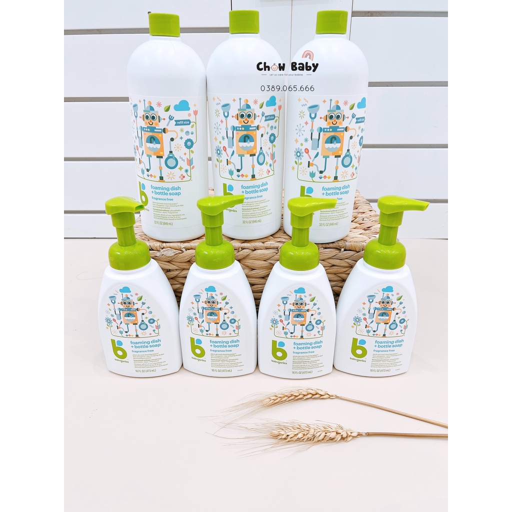 Nước rửa bình hữu cơ Babyganics Mỹ