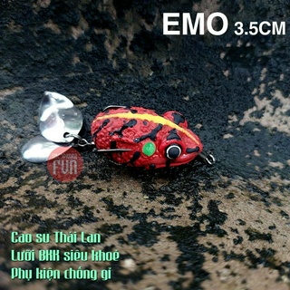 Emo BJ (CHÌ ĐÚC), nhái hơi Chì Đúc dài 3.5cm, lưỡi BKK 2 thìa, chống gỉ tốt