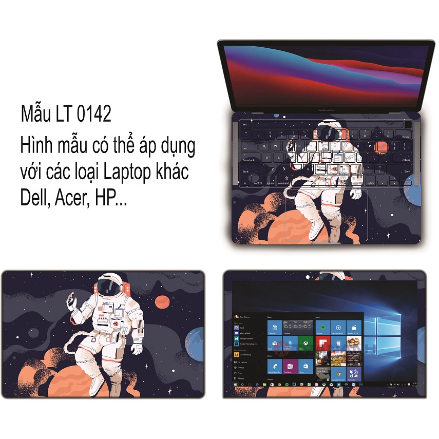 Miếng Dán Laptop - Mẫu hình LT0142 - Dán cho Dell, Hp, Asus, Lenovo, Acer, MSI, Surface,Vaio, Macbook