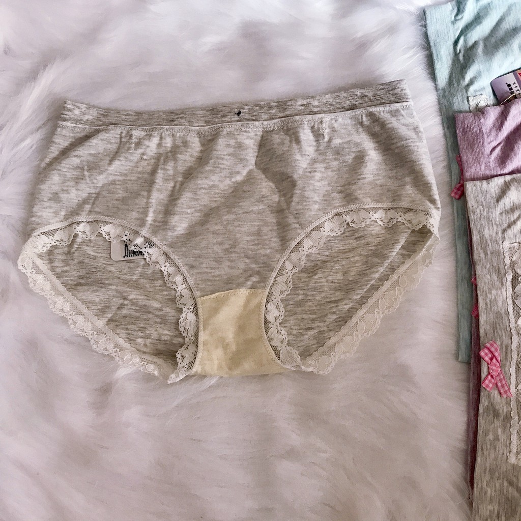 Quần Lót Cotton Thun Dệt Pha Ren Co Giãn 4 Chiều - Quần Chip Cotton Không Ra Phai Màu Khi Giặc Kháng Khuẩn Chống Ung Thư | BigBuy360 - bigbuy360.vn