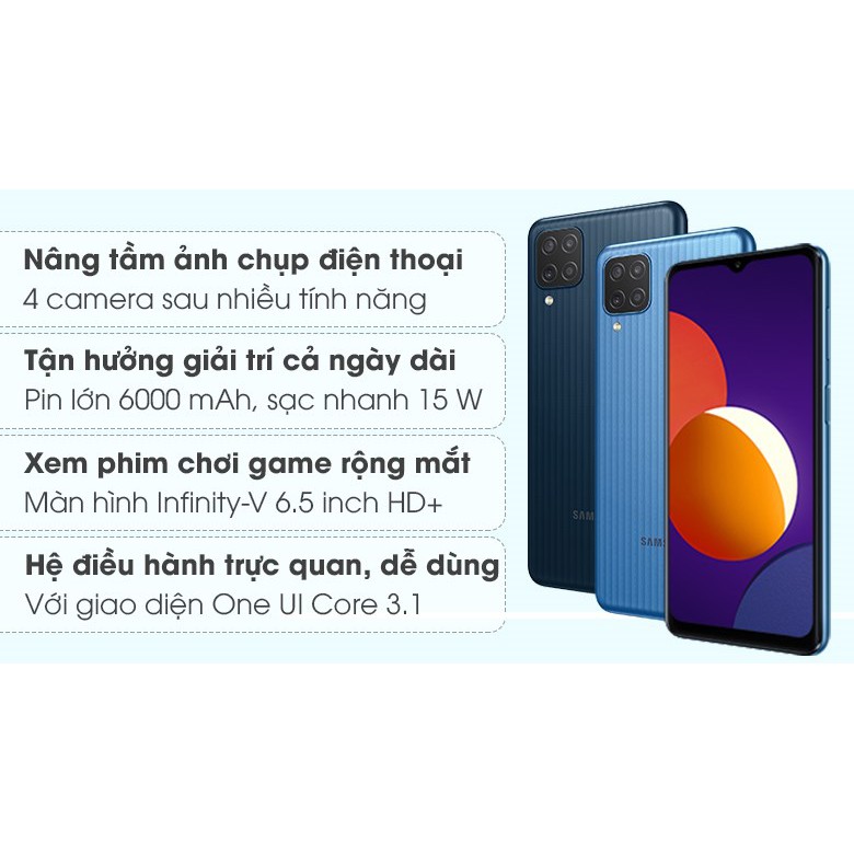 Điện Thoại Samsung Galaxy M12 (3GB/32GB) - Hãng Phân Phối Chính Thức