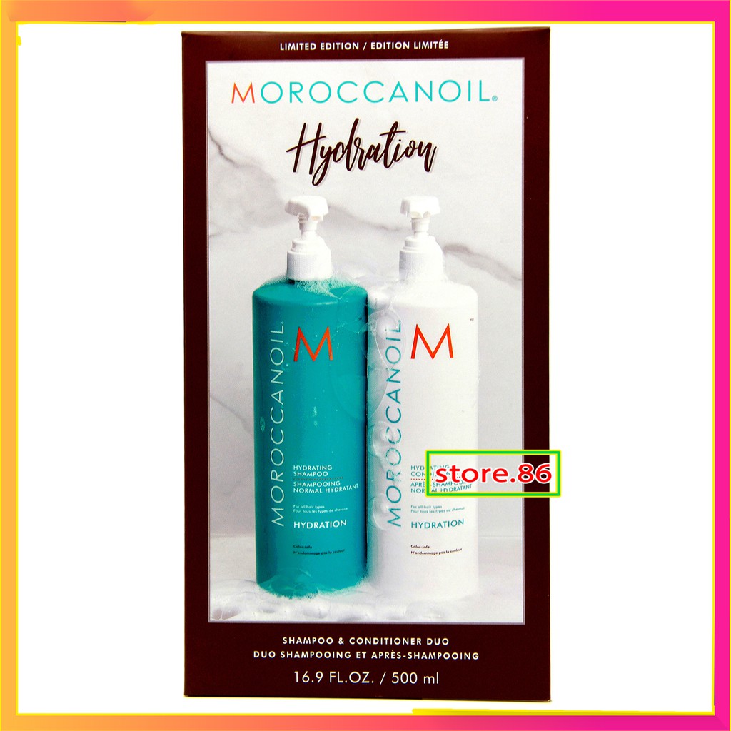 Dầu gội Moisture Hydrat MOROCCANOIL dưỡng ẩm phục hồi tóc khô sơ,mềm mượt cặp gội xả MOROCCANOIL chính hãng 500ml