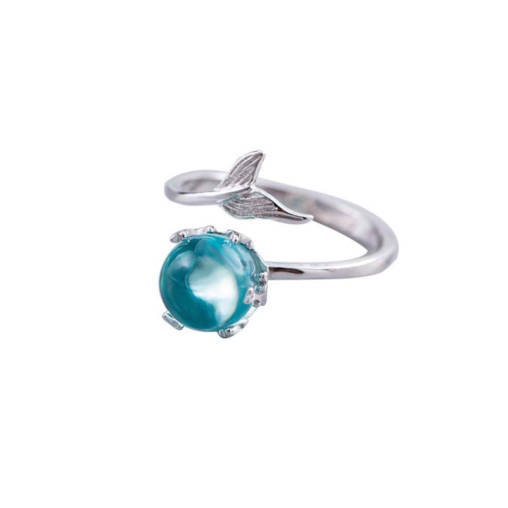 Nhẫn đeo tay hợp kim tạo hình đuôi cá độc đáo cho nữ