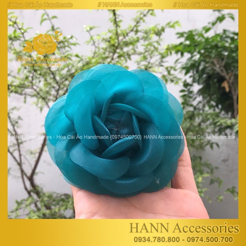 Hoa cài áo handmade chất liệu vải cao cấp, phụ kiện thời trang sang chảnh, Bông Cài Váy Áo, Trâm Cài Áo