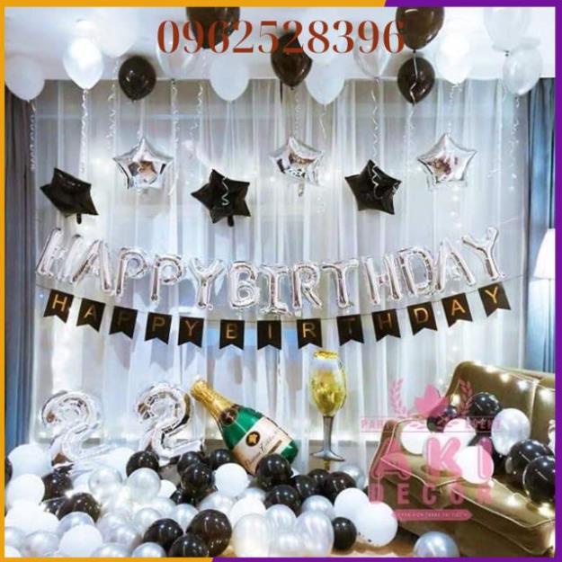 [ TẶNG QUÀ ] Set bóng trang trí sinh Nhật người lớn { Tặng Bơm + Keo }