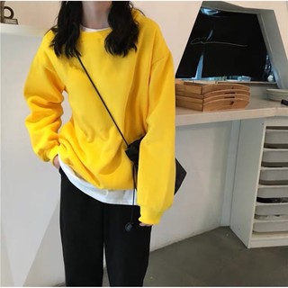ÁO SWEATER BASIC VÀNG TƯƠI UNISEX