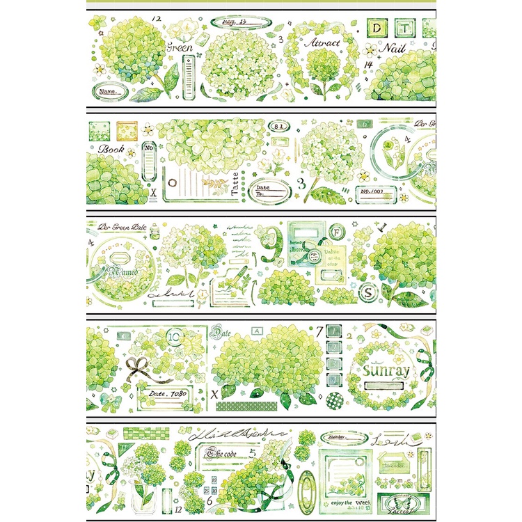 Washi tape các loại hoa dạng pet