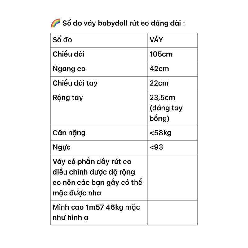 [Mã SKAMA06 giảm 8% tối đa 50K đơn 250K] Váy babydoll rút eo dáng dài (ảnh thật shop chụp kèm video) | BigBuy360 - bigbuy360.vn