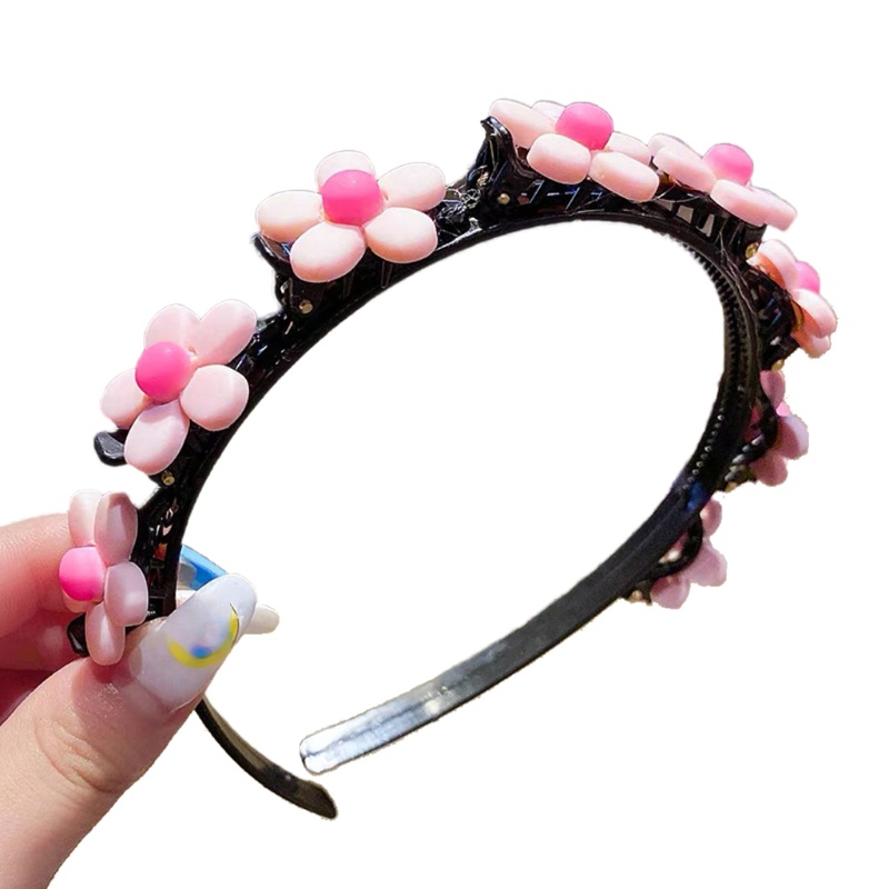 Băng Đô Cài Tóc Hai Lớp Họa Tiết Hoạt Hình Dễ Thương