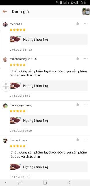 Hạt ngũ hoa loai to  hàng hand made