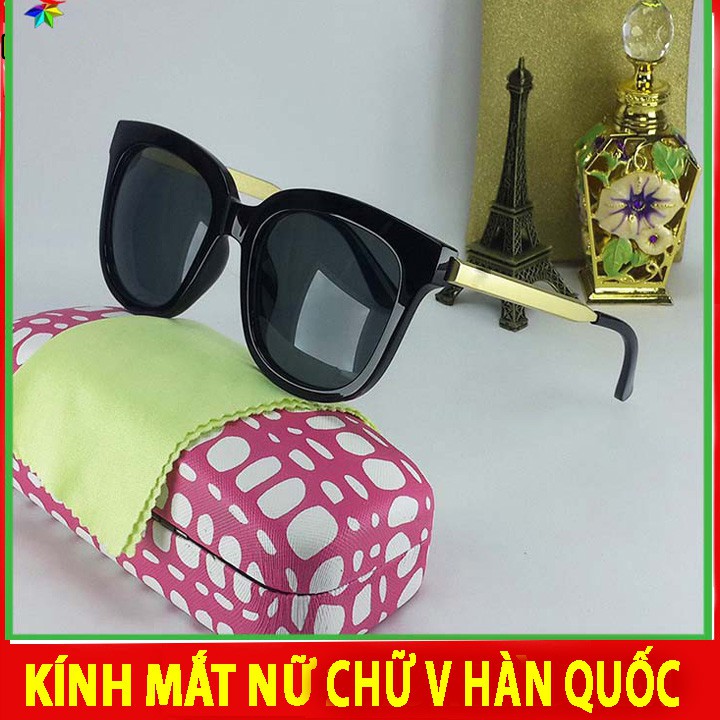 Kính mát nữ - Đủ hộp đựng kính và khăn lụa - Dòng cao cấp - Mẫu mới nhất 2019