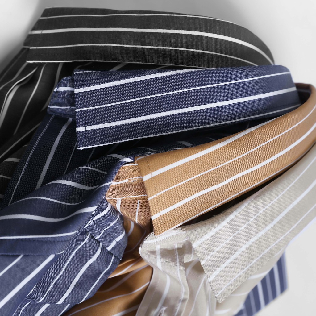 Áo Sơmi Nam CEFFYLO kẻ sọc vải Cotton họa tiết sọc lịch lãm Co giãn nhẹ | BigBuy360 - bigbuy360.vn