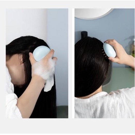 [FREESHIP] Bàn chải silicon lược gội đầu massage da đầu