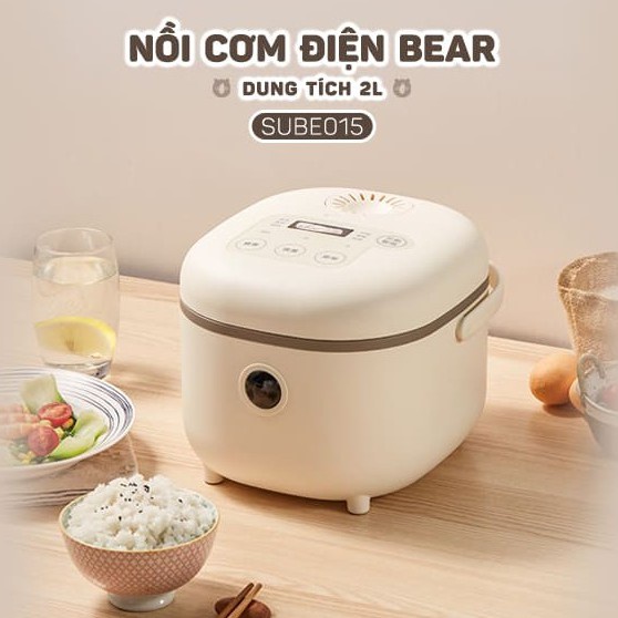 [Mã ELHADEV giảm 4% đơn 300K] Nồi Cơm Điện Dung Tích 2L Bear DFB-B20A1