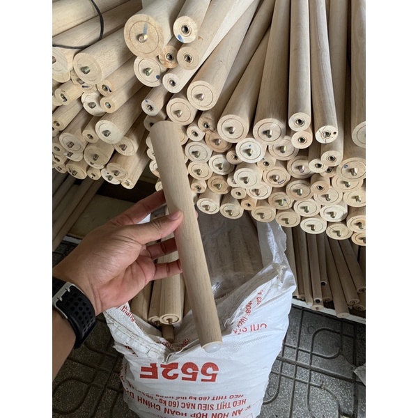 Chân bàn tiện tròn gỗ cao su size 30 -40-62-73