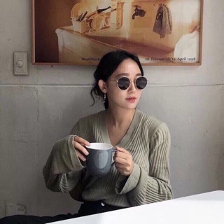_ Kính nữ ulzzang ngố râm đen 🥰