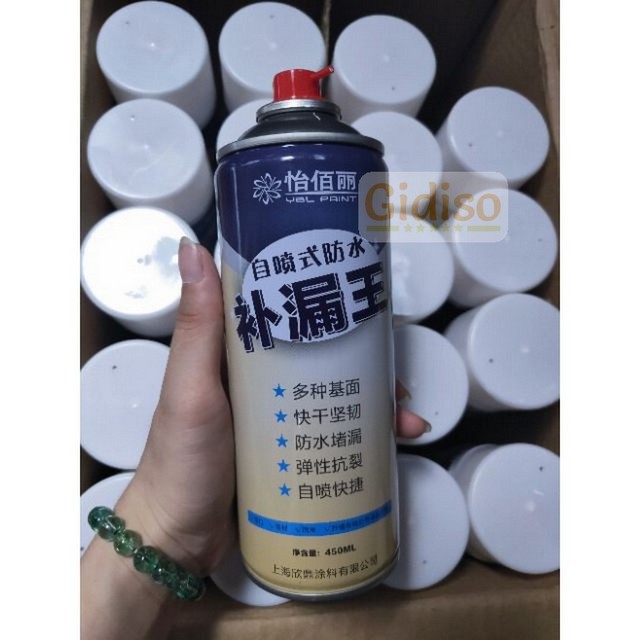 Sơn xịt chống thấm dột SAKYSE 720ml, Bình xịt chống thấm mái nhà, mái tôn, tường nhà, bể cá... GIDISO