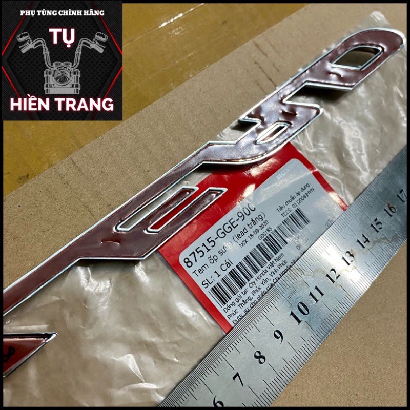 TEM LOGO LEAD NỔI 3D ZIN LEAD 110cc 2009-2013 MÀU VÀNG/BẠC CHÍNH HÃNG HONDA-GIÁ 1 TEM