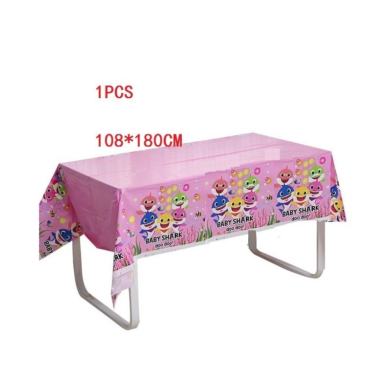 Cốc Giấy Dùng Một Lần Chủ Đề Cá Mập Màu Hồng Trang Trí Tiệc Sinh Nhật Trẻ Em Mới