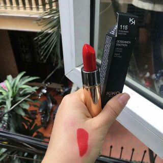 Son kiko 115 đỏ cam tông đỏ nhiều hơn cam