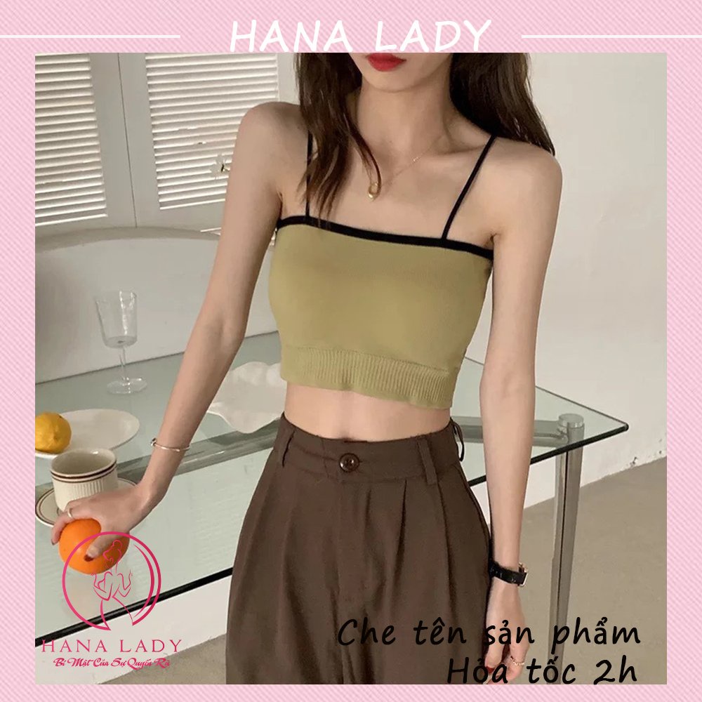 Croptop len tăm 2 dây viền kèm mút - Áo bra quây tập gym yoga tiện dụng BL036